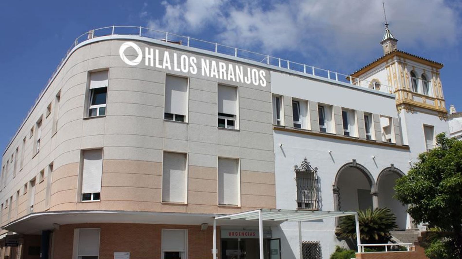 Fachada de la clínica HLA Los Naranjos.