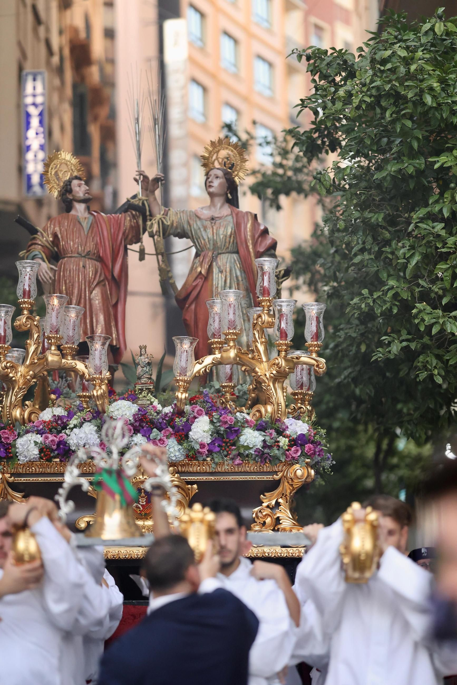 La procesión de los Santos Patronos de Málaga, en fotos