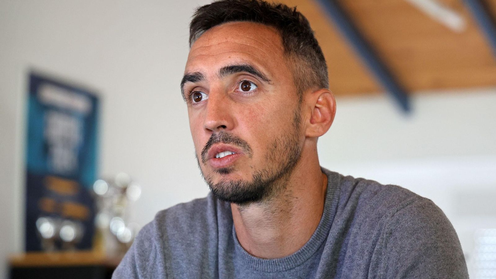 Pablo Caballero durante un momento de la entrevista con Huelva Información. Pablo Caballero durante un momento de la entrevista con Huelva Información.