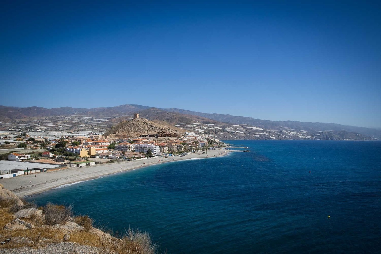 Vista aérea de la Playa del Sotillo de Castell de Ferro