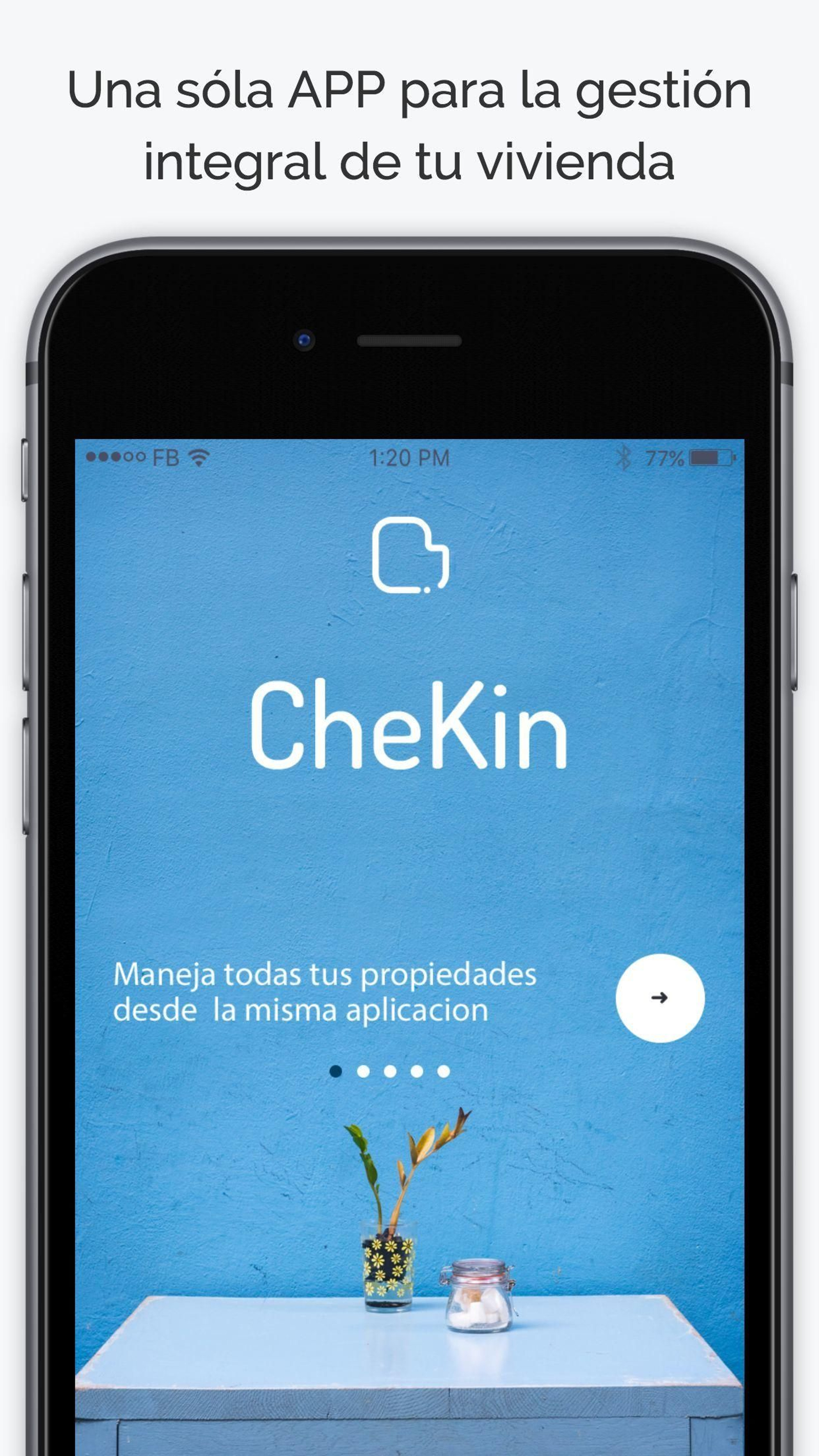 La aplicación Chekin. La aplicación Chekin.