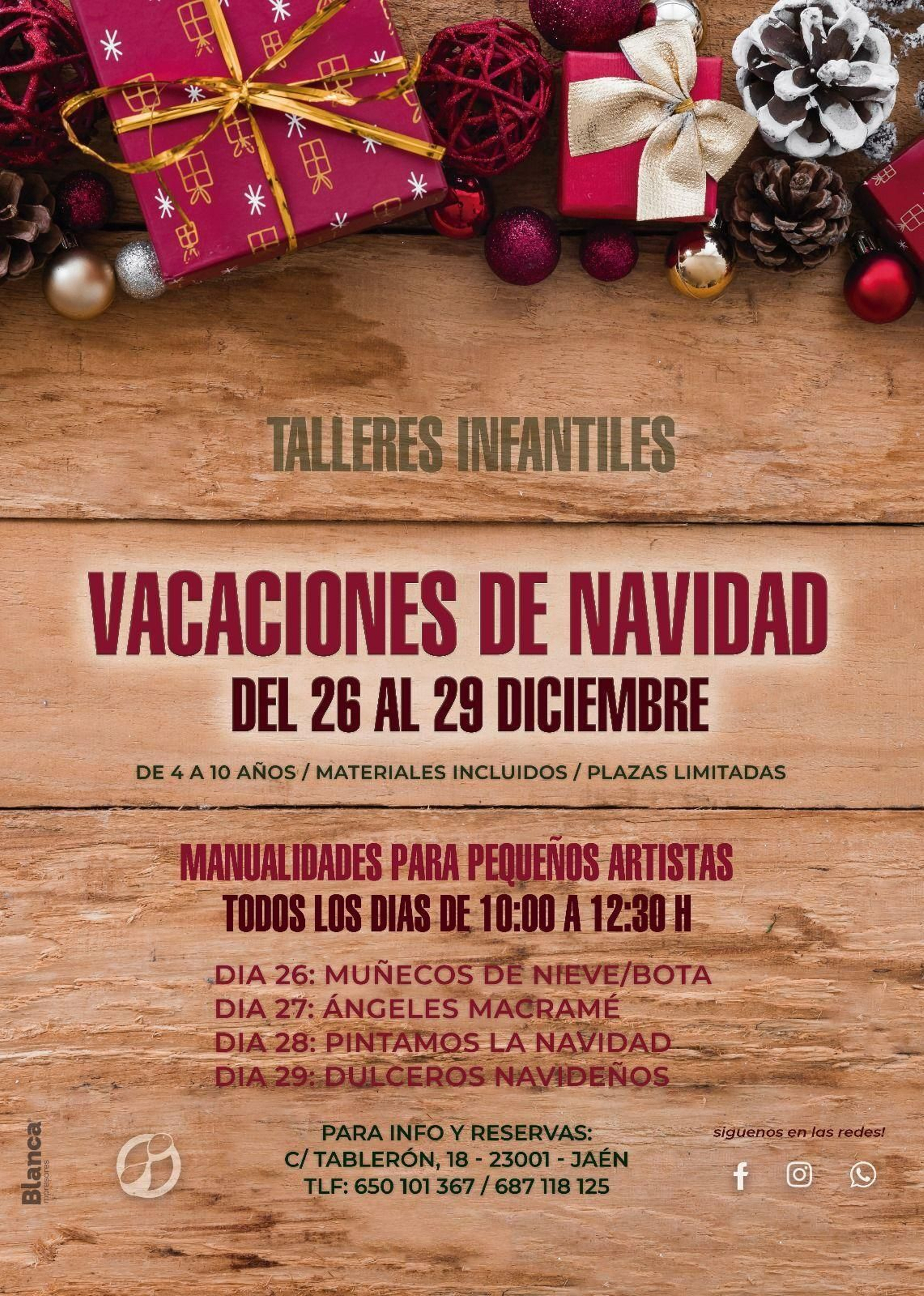 Echa un vistazo a todas las actividades de Navidad en el Espacio de Arte Azur de Jaén.