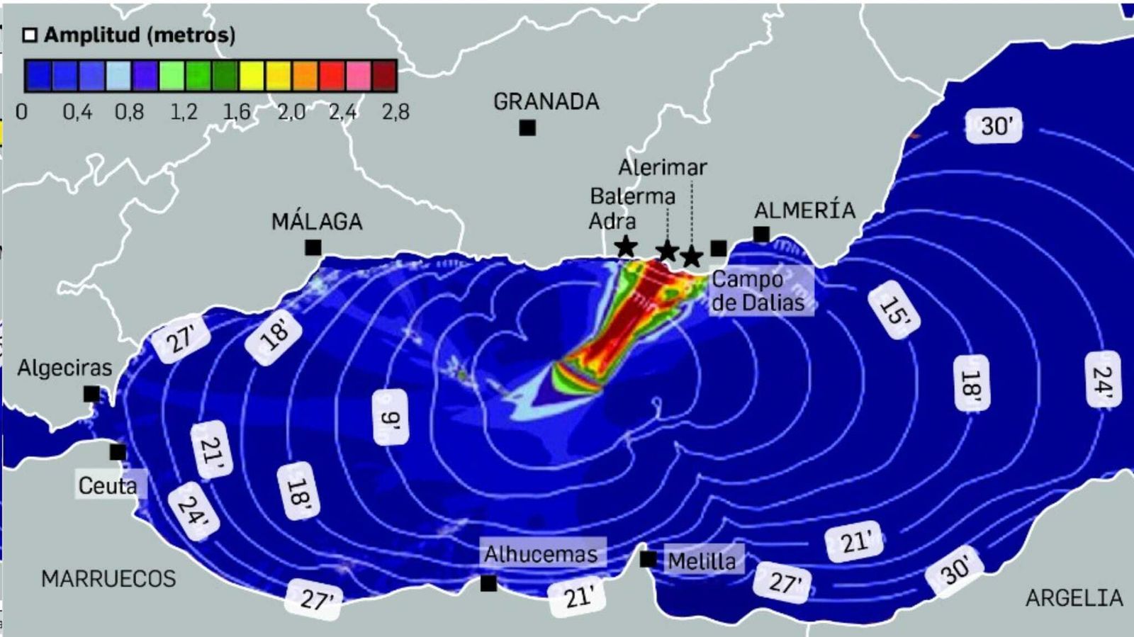 Riesgo de tsunami en Almería.