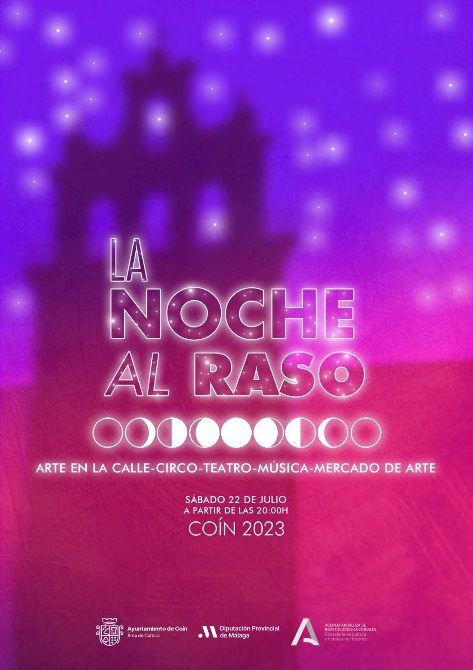 Cartel promocional de La Noche al Raso de Coín.