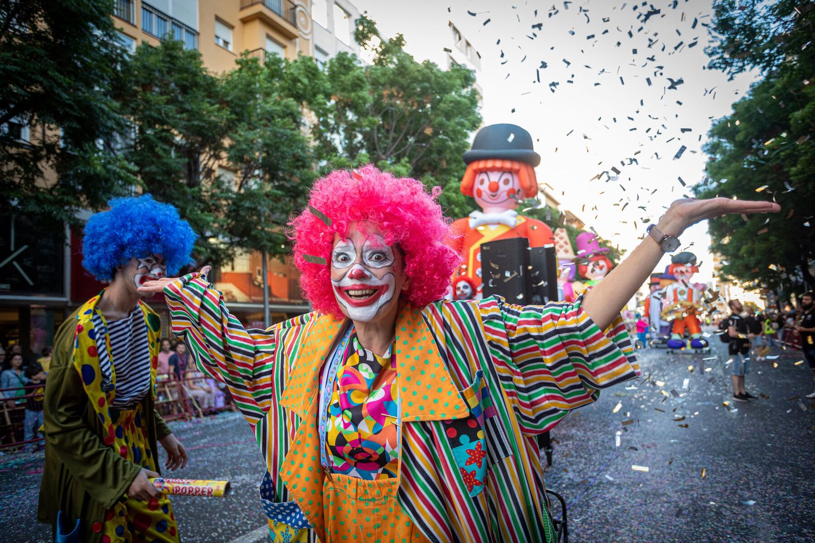 Figurantes en la cabalgata de Carnaval de 2022.