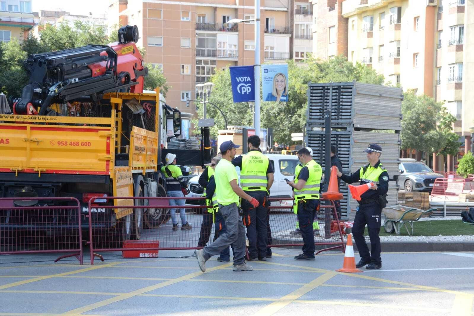 Así se prepara la zona del desfile de las Fuerzas Armadas