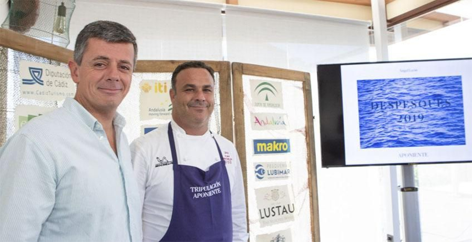 Juan Martín y Angel León en la presentacion del despesque
