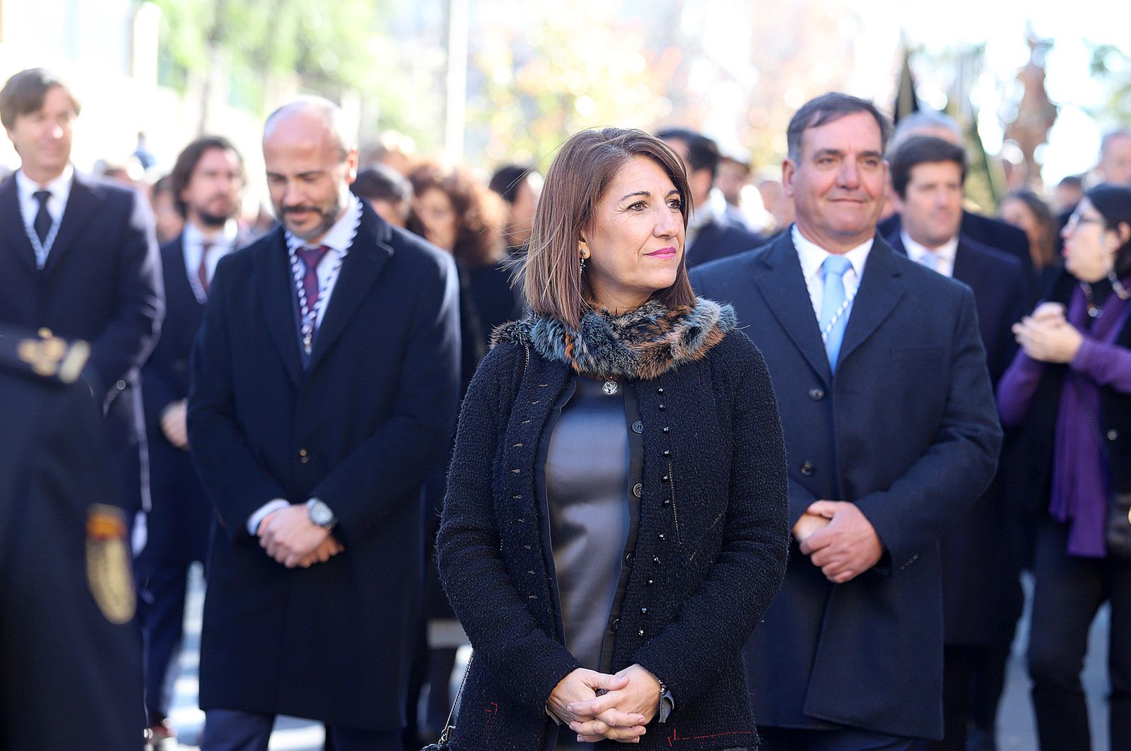 Imágenes del ambiente en la procesión de San Sebastián