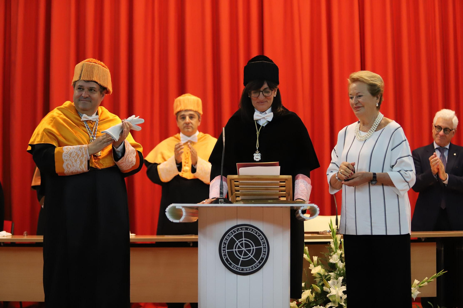 Imágenes de la investidura póstuma de García Palacios como doctor Honoris Causa