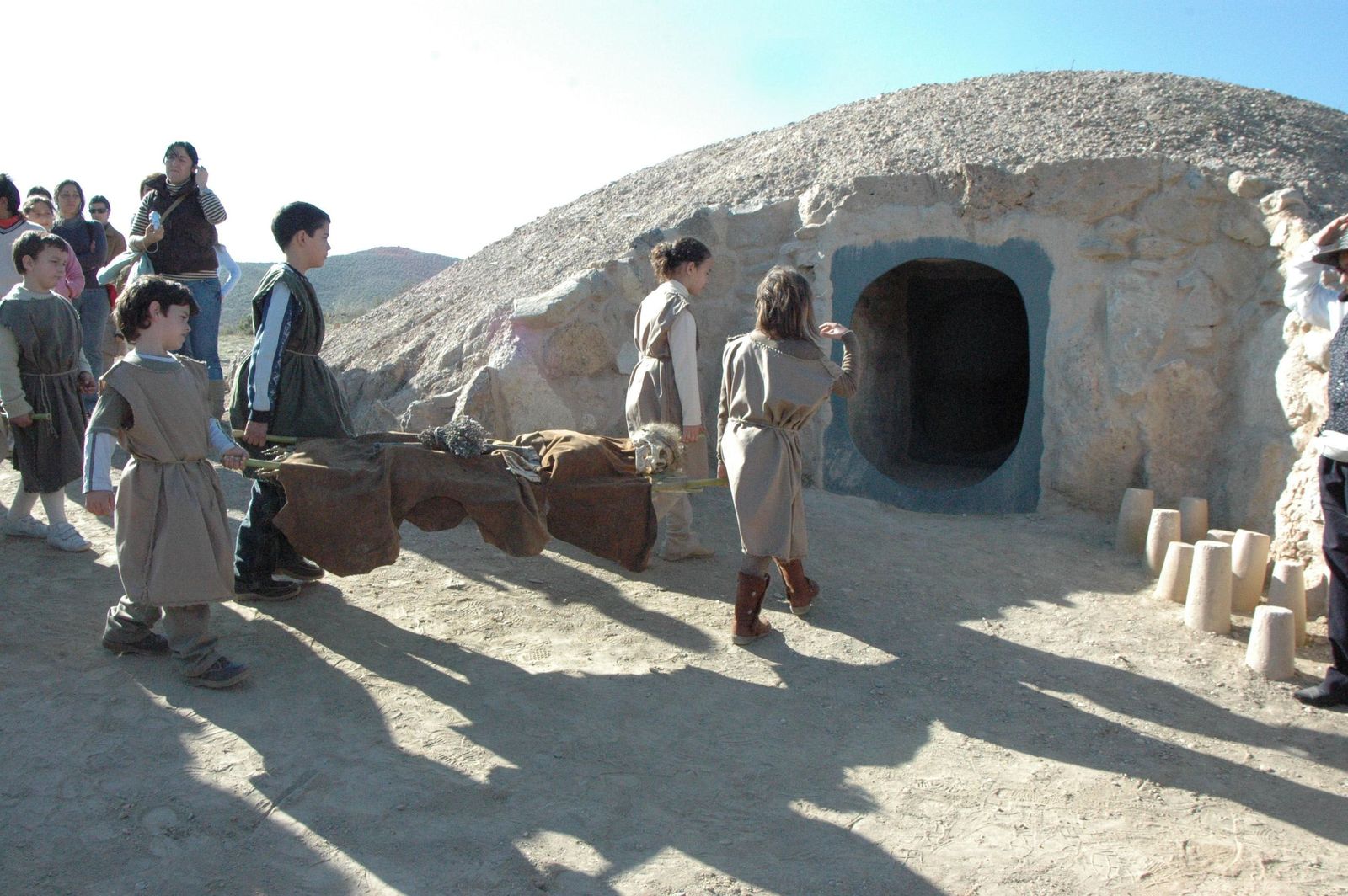 Recreación desarrollada en Los Millares, ciudad más antigua de la Península Ibérica.