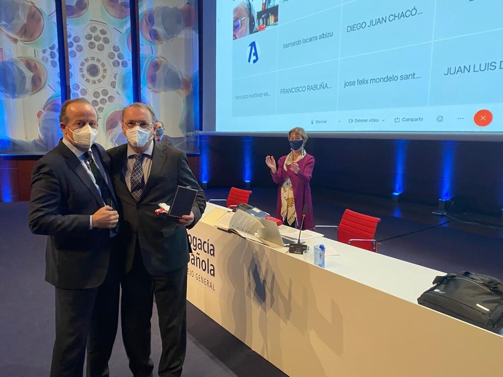 Marcos Camacho y Federico Fernández, en el Consejo de la Abogacía.