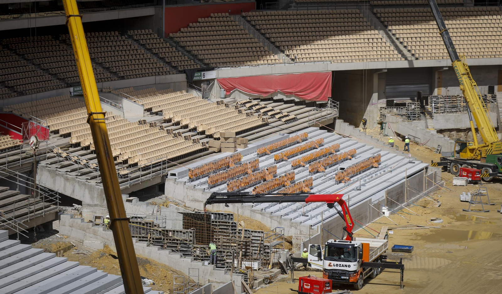 Las obras del Estadio de la Cartuja, todas las fotos