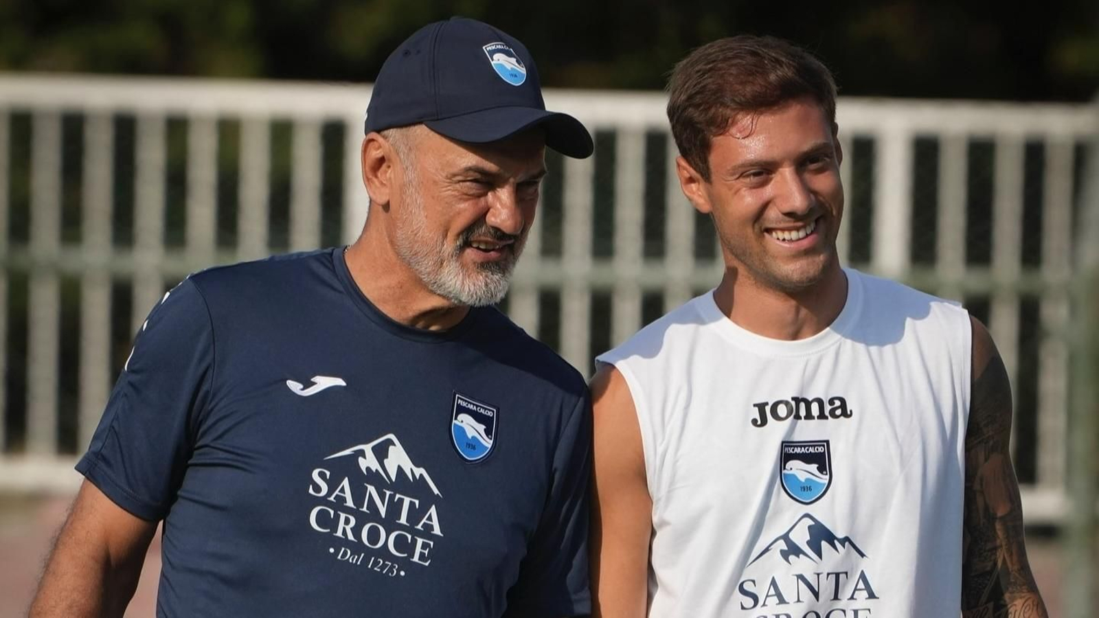 Gabriele Corbo, ex del Córdoba CF, en su primer entrenamiento con el Pescara.
