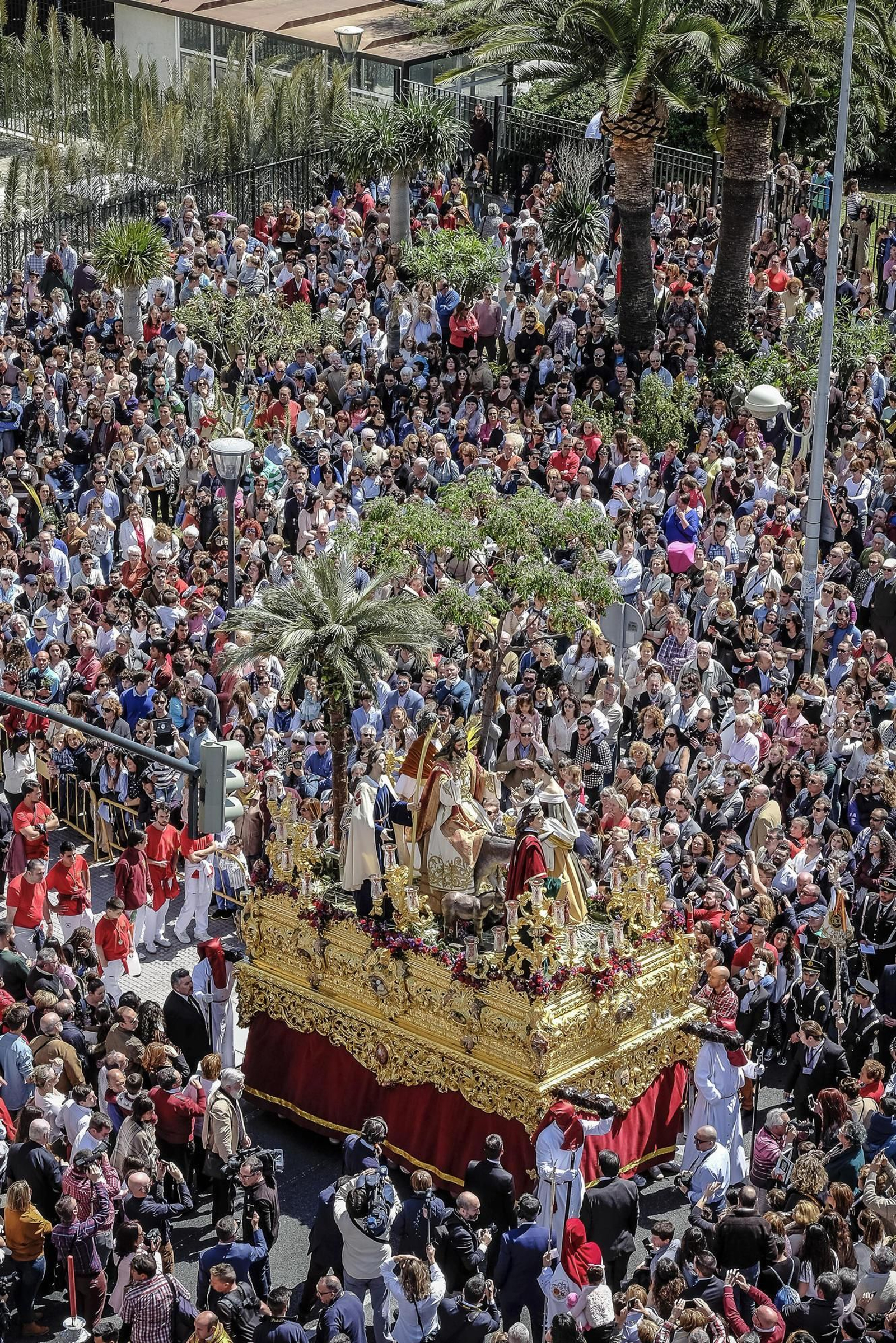 Salida de la hermandad de La Borriquita.