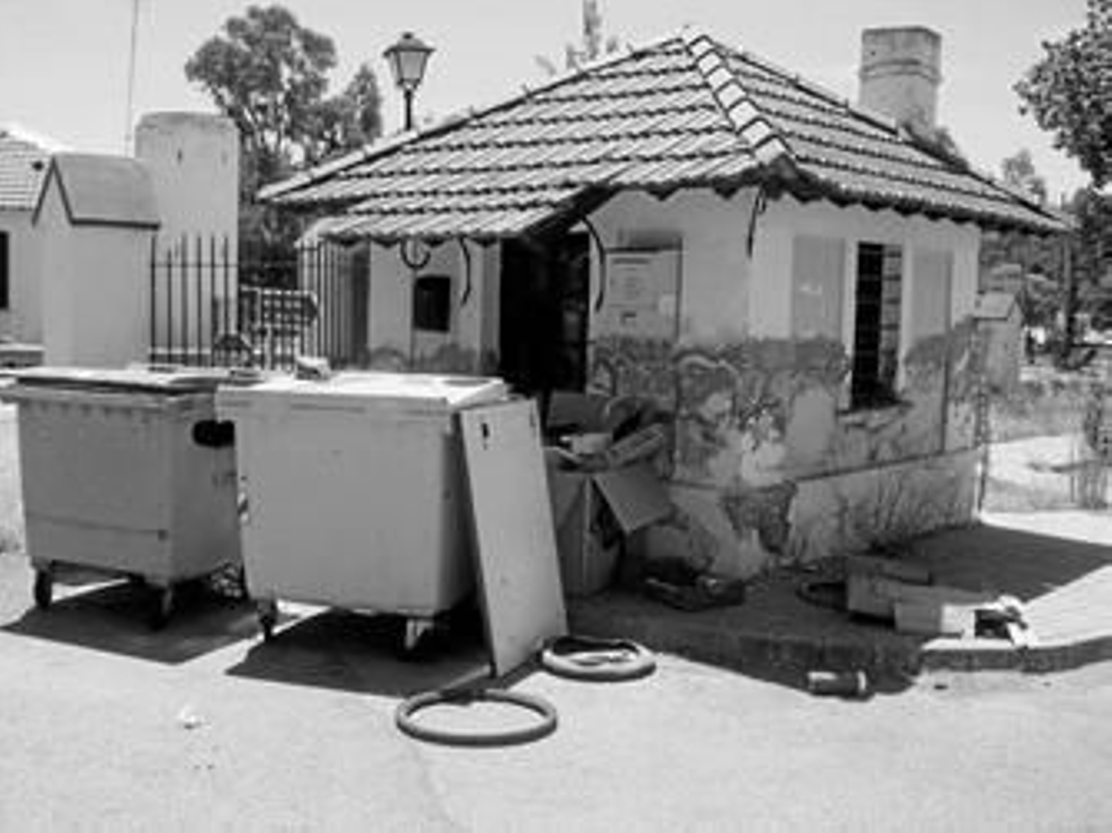 Triste estampa del Barrio Inglés de Riotinto