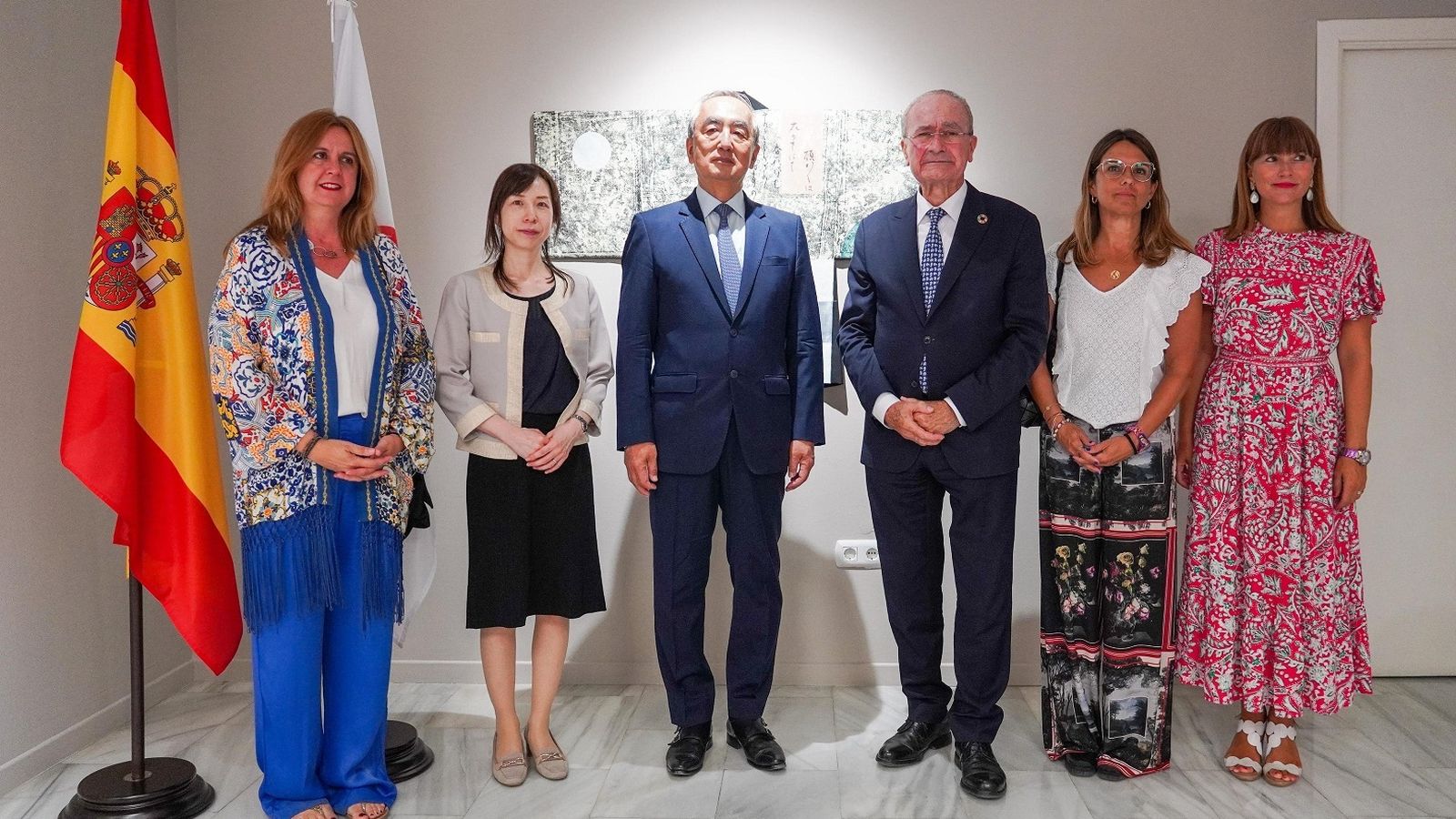 El embajador de Japón, junto al alcalde de Málaga.
