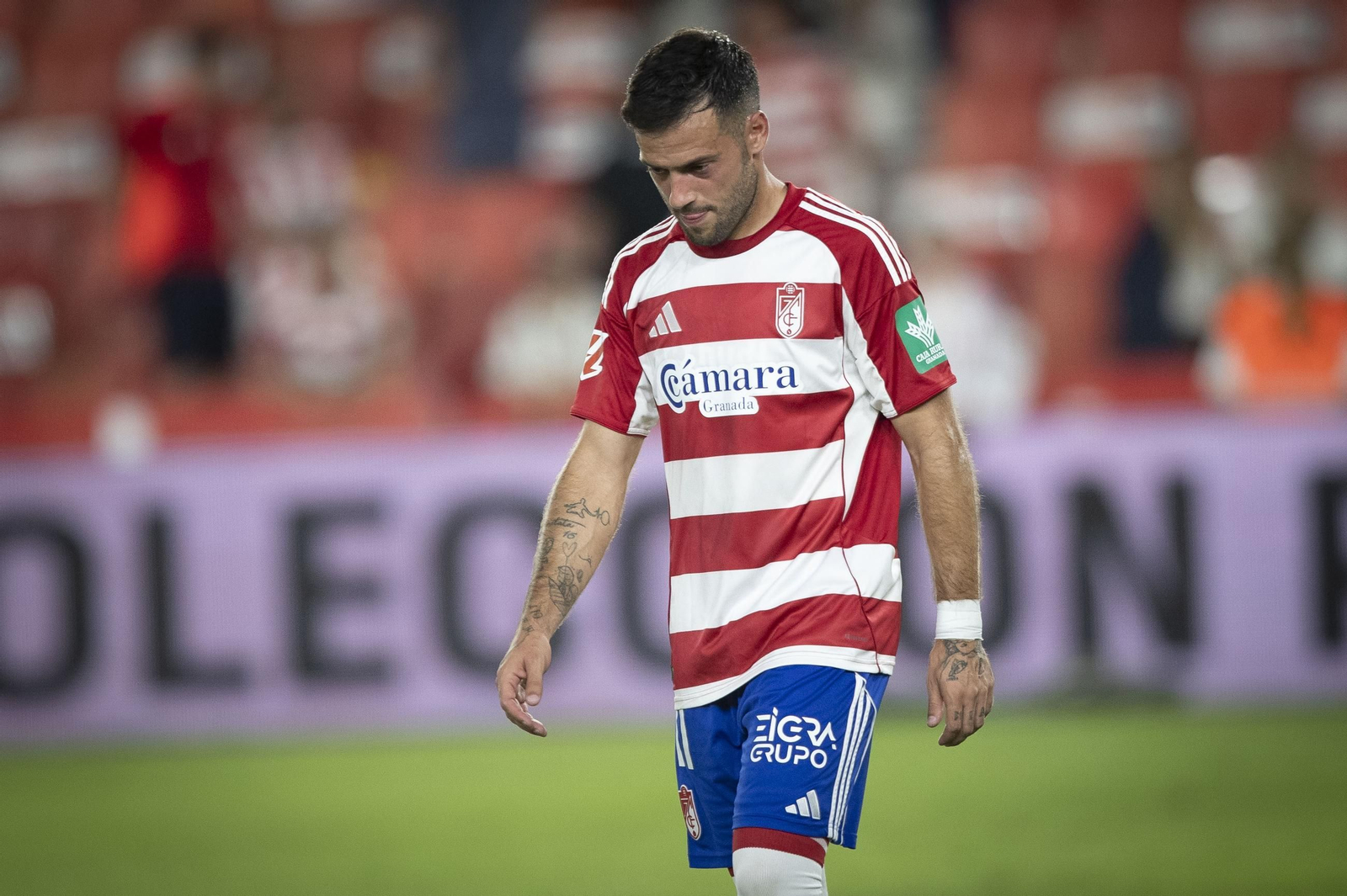 Arnaiz cabizbajo en el partido contra el Leganés