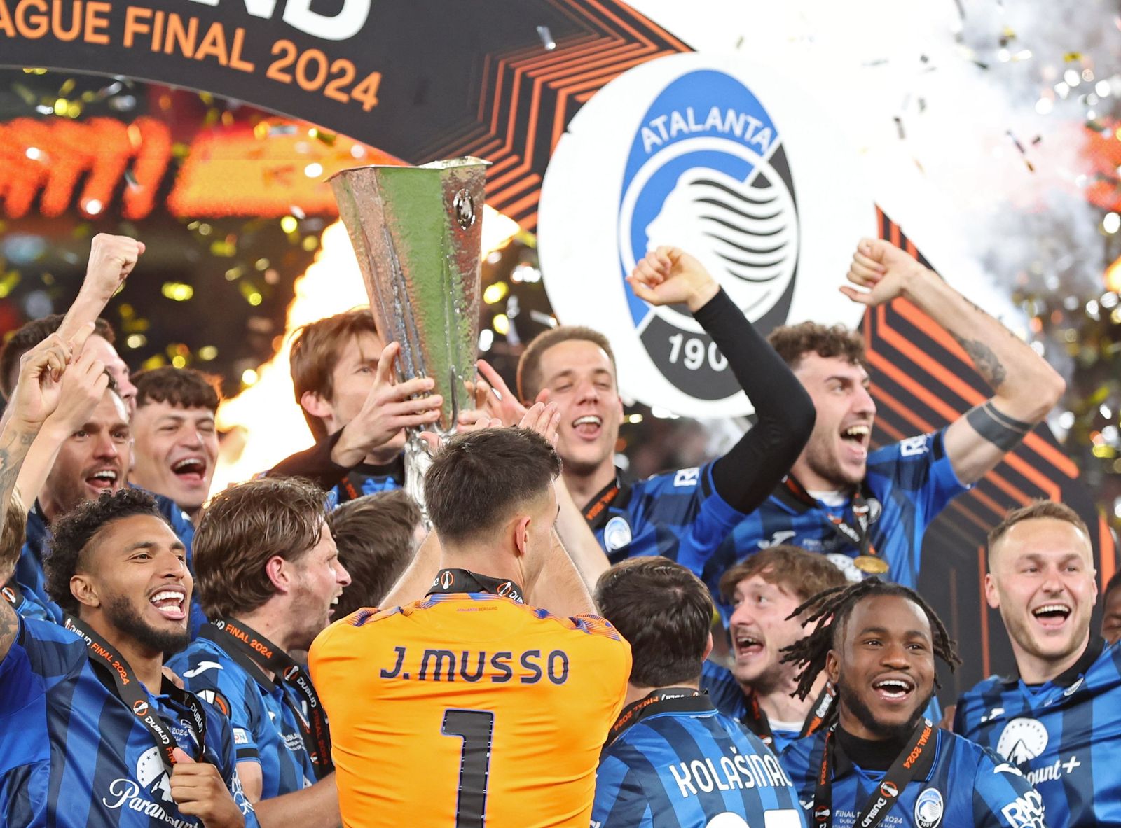Las mejores fotos del título de la Atalanta en la Liga Europa