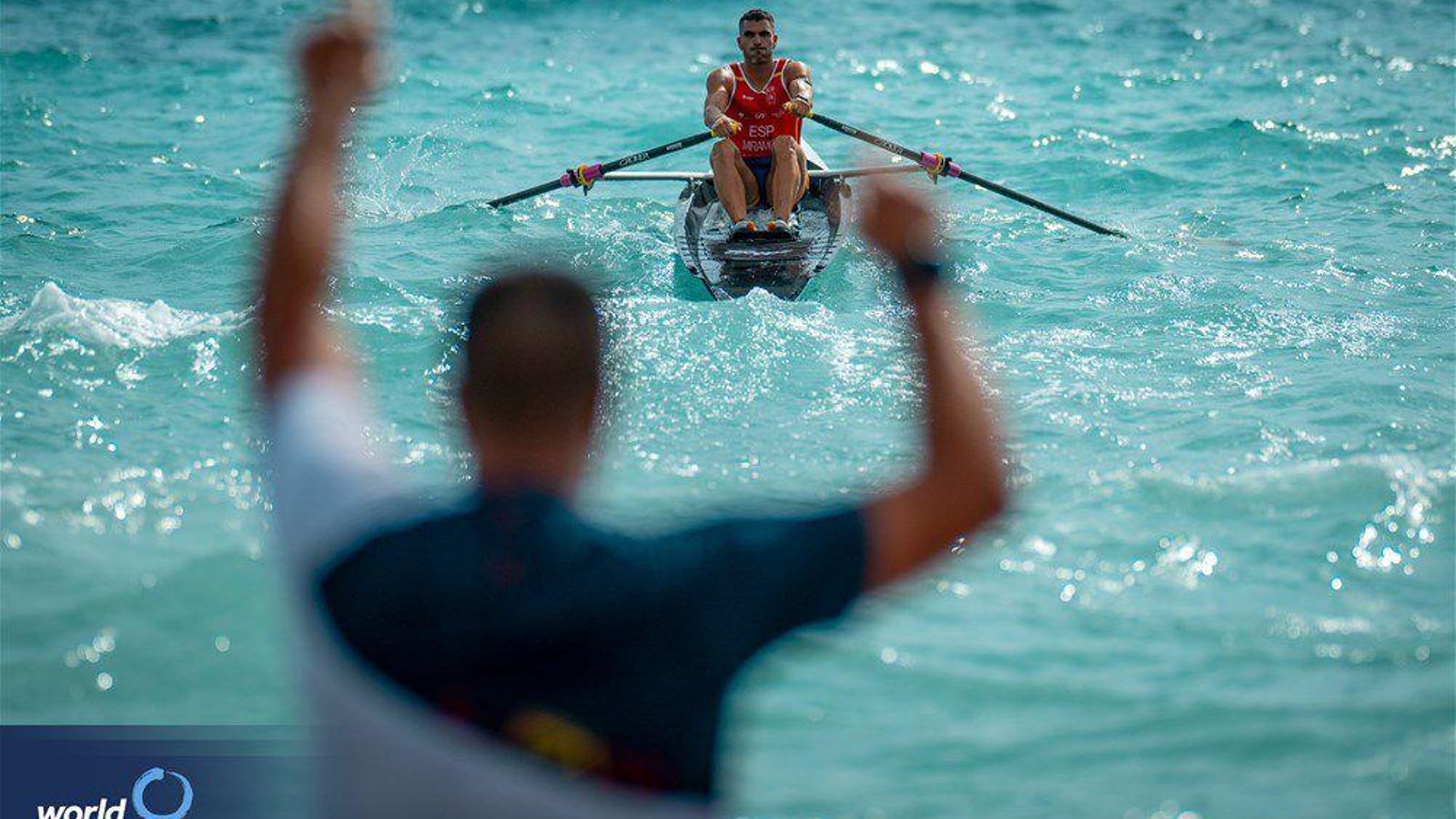 Miramón, durante la prueba.