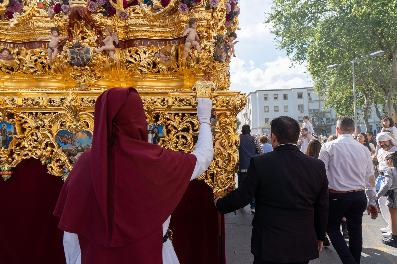 Domingo de Ramos: Imágenes de la procesión de La Sagrada Cena y Maria Santísima del Rosario