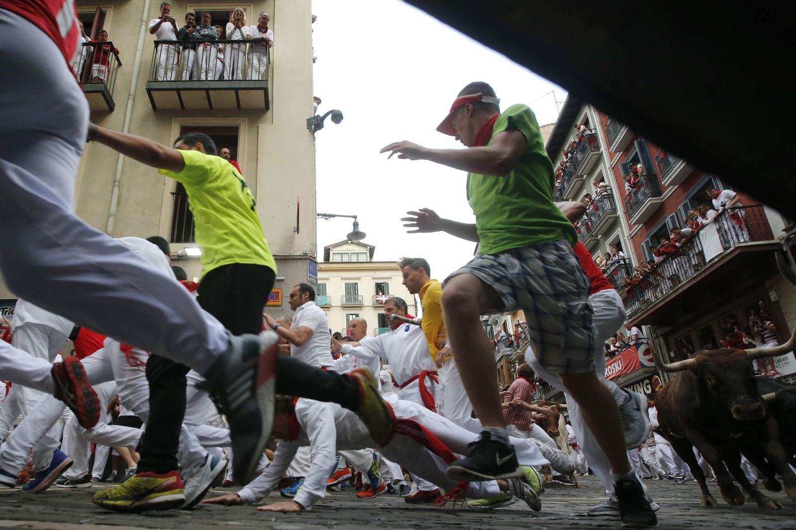 Las imágenes del último encierro de los sanfermines