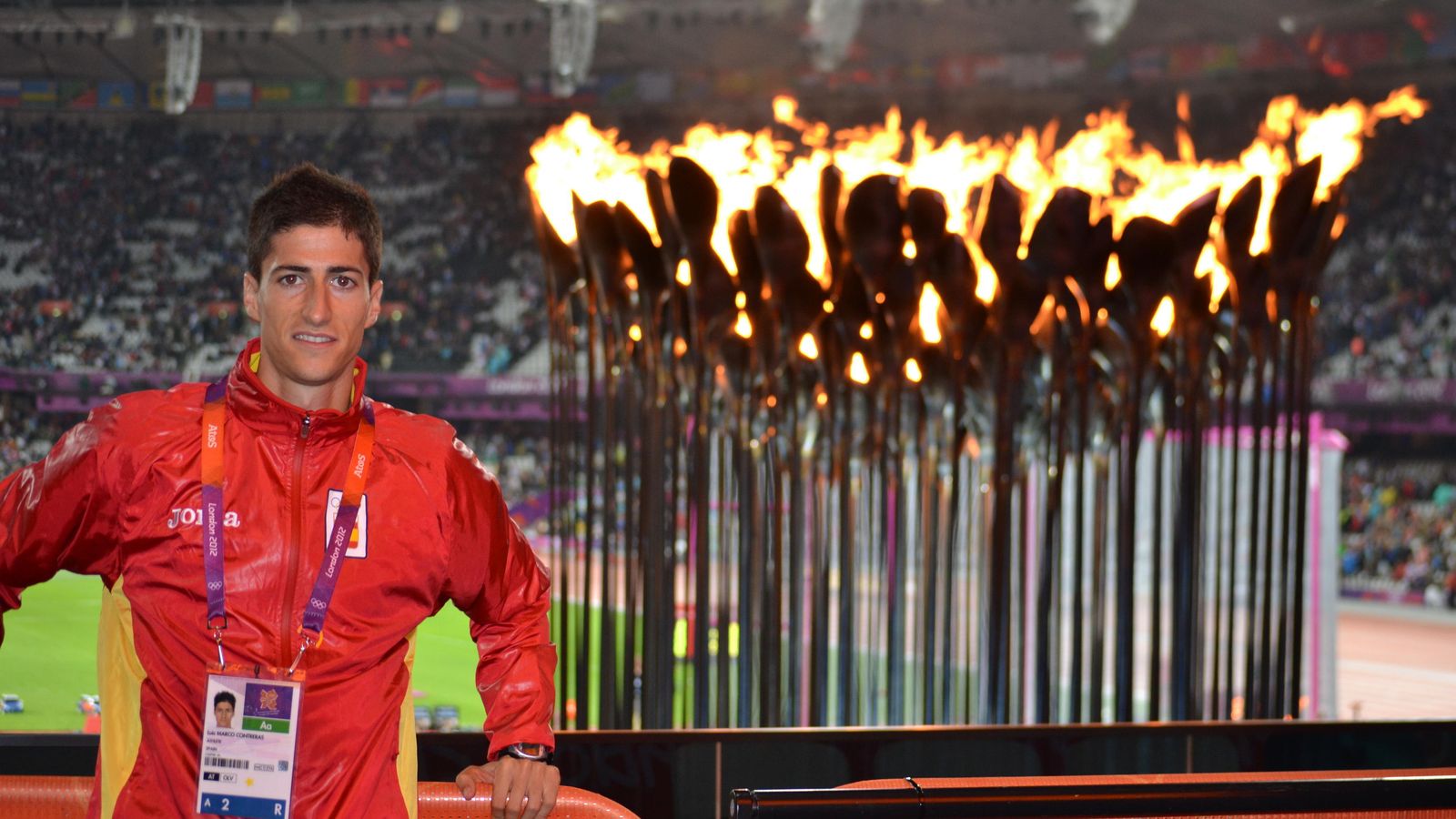 Luis Alberto Marco posa en el Estadio Olímpico de Londres durante los Juegos de 2012.