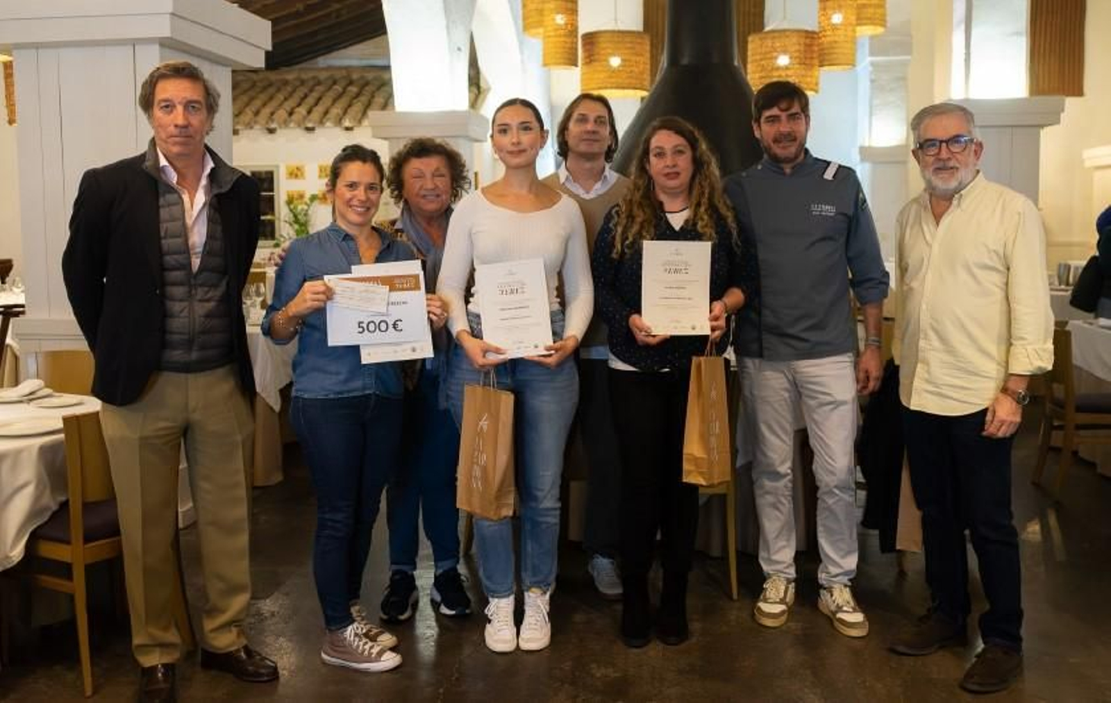 Ganadores y jurado de 'Cocina con Jerez', en La Carboná.