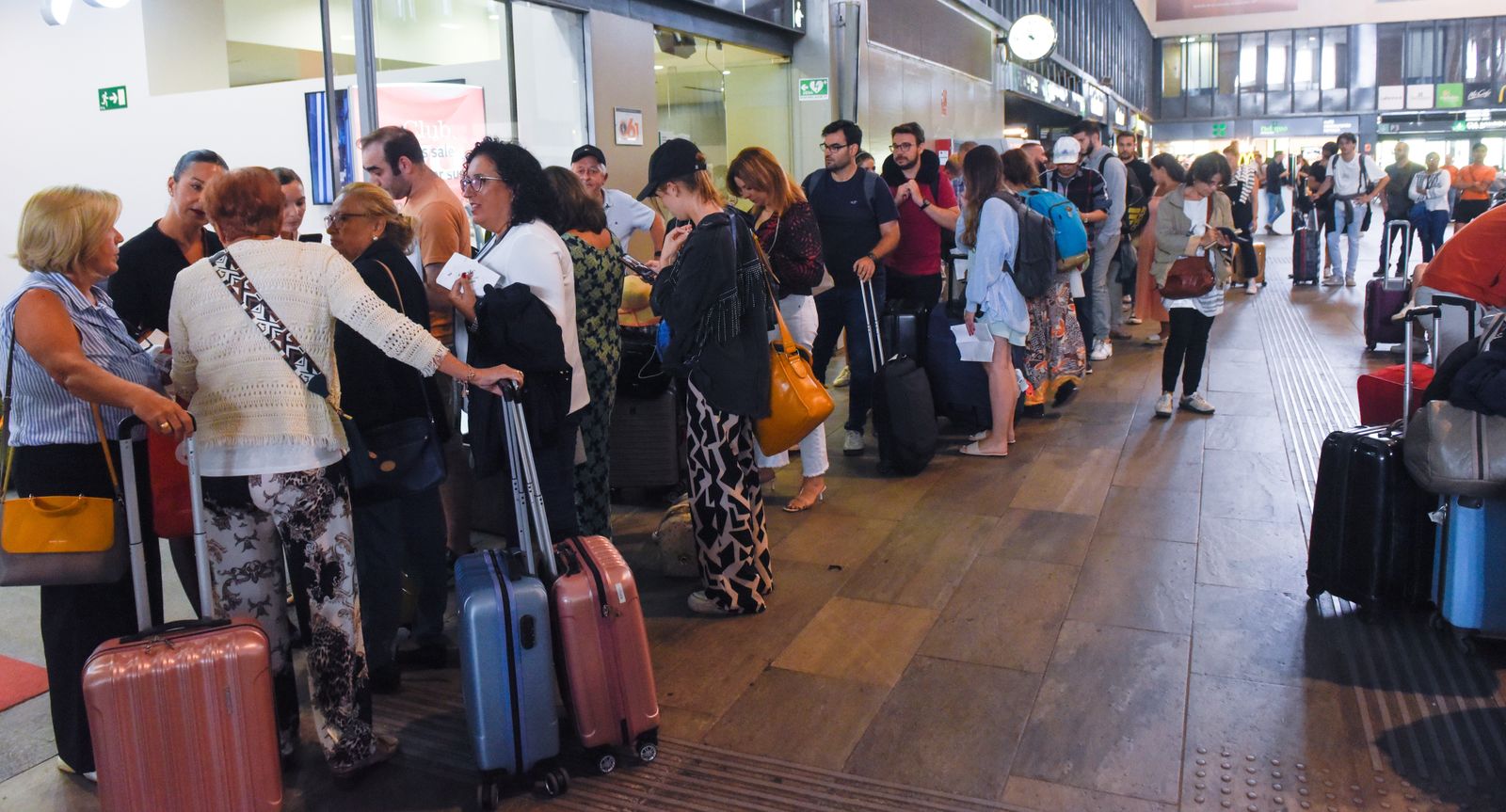 Imágenes del caos en Santa Justa