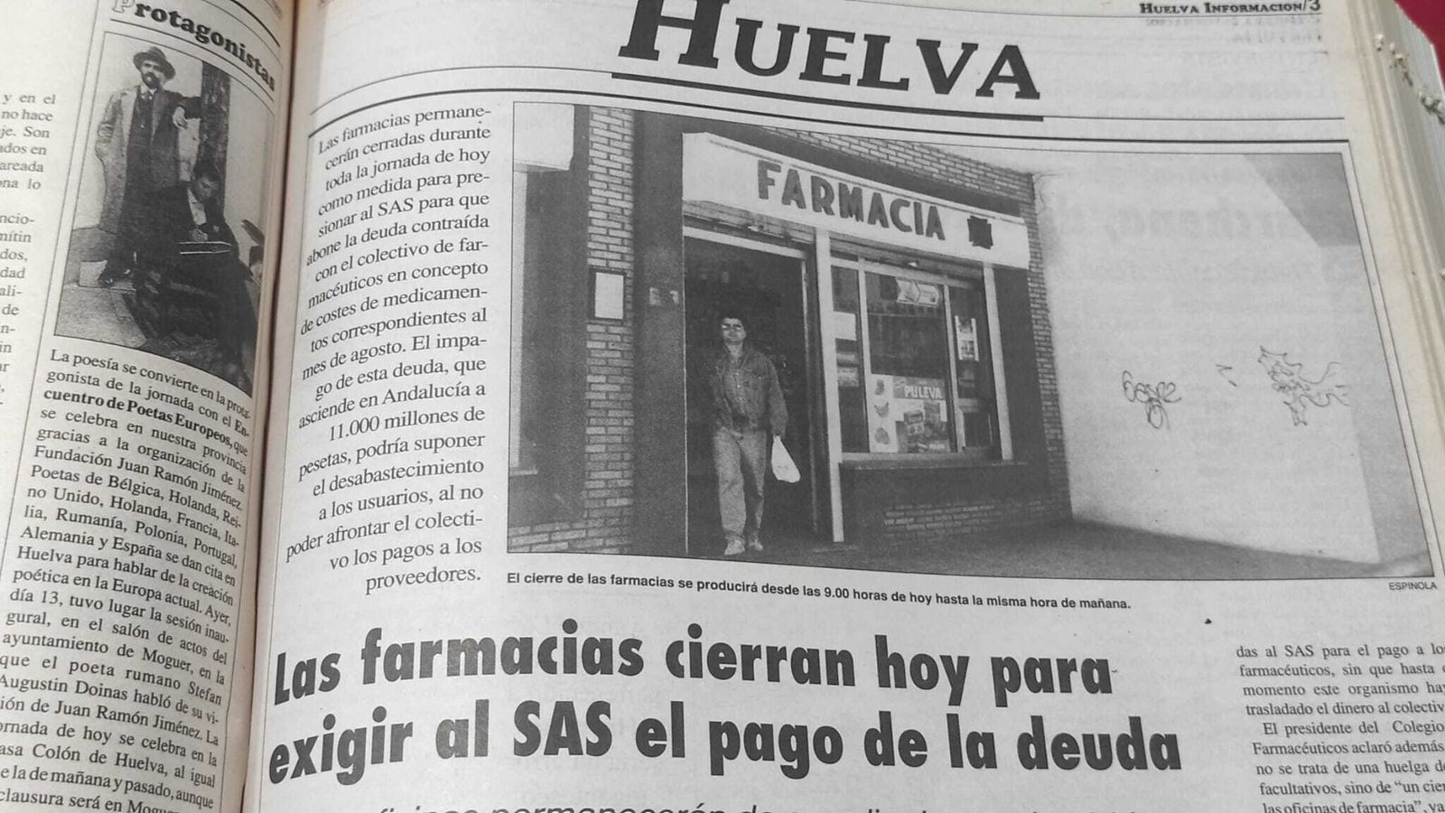 El día que todas las farmacias de Huelva se pusieron en huelga