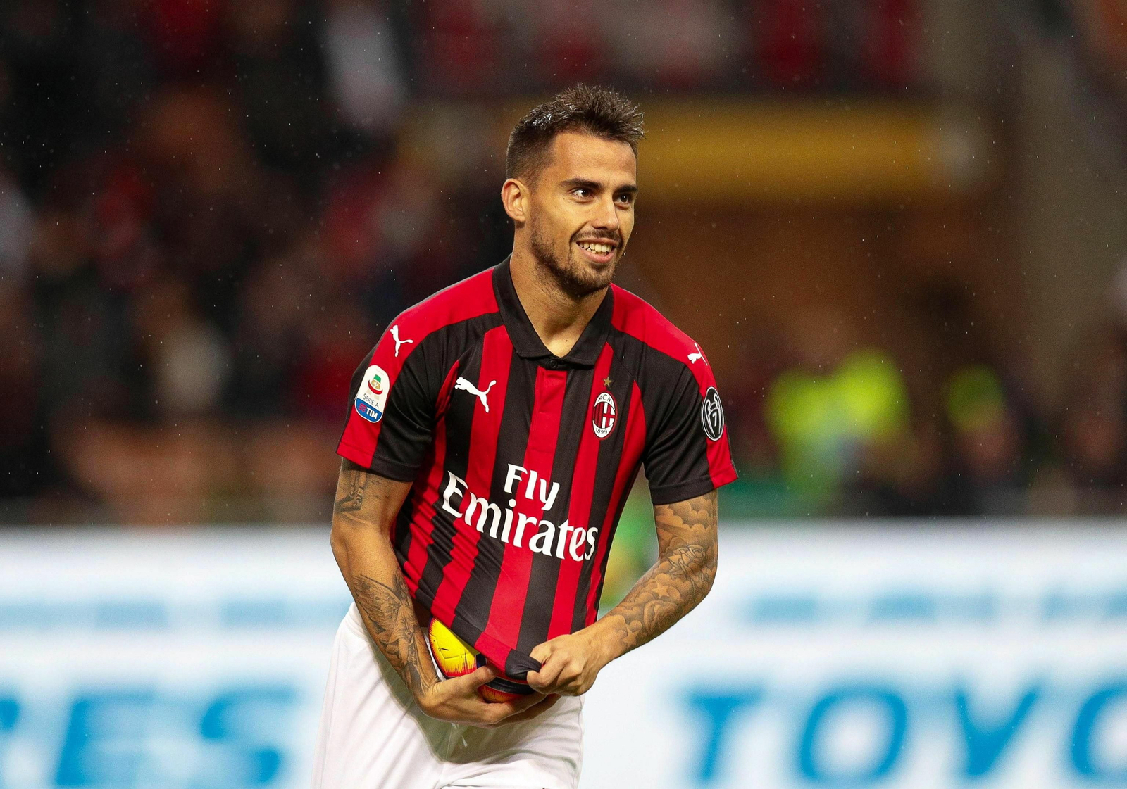 Suso, en un partido con el Milan.