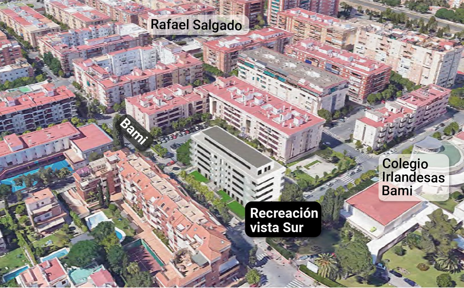 Recreación del nuevo edificio de viviendas en Bami