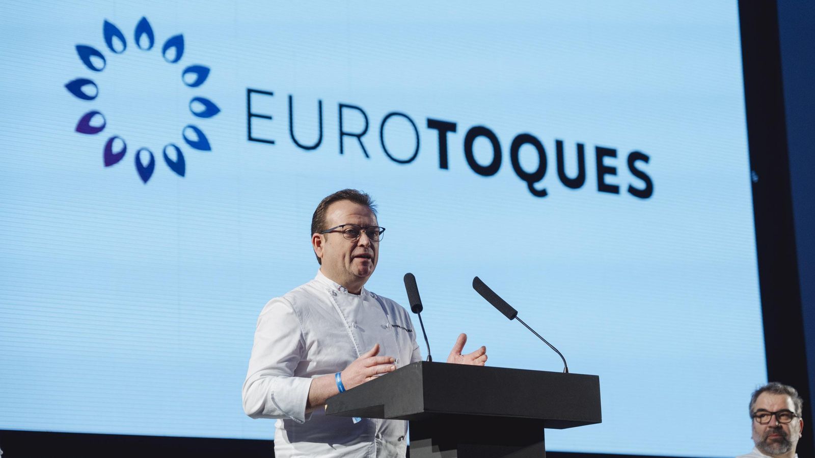 Antonio Carmona durante su intervención en la asamblea nacional de Euro-Toques.