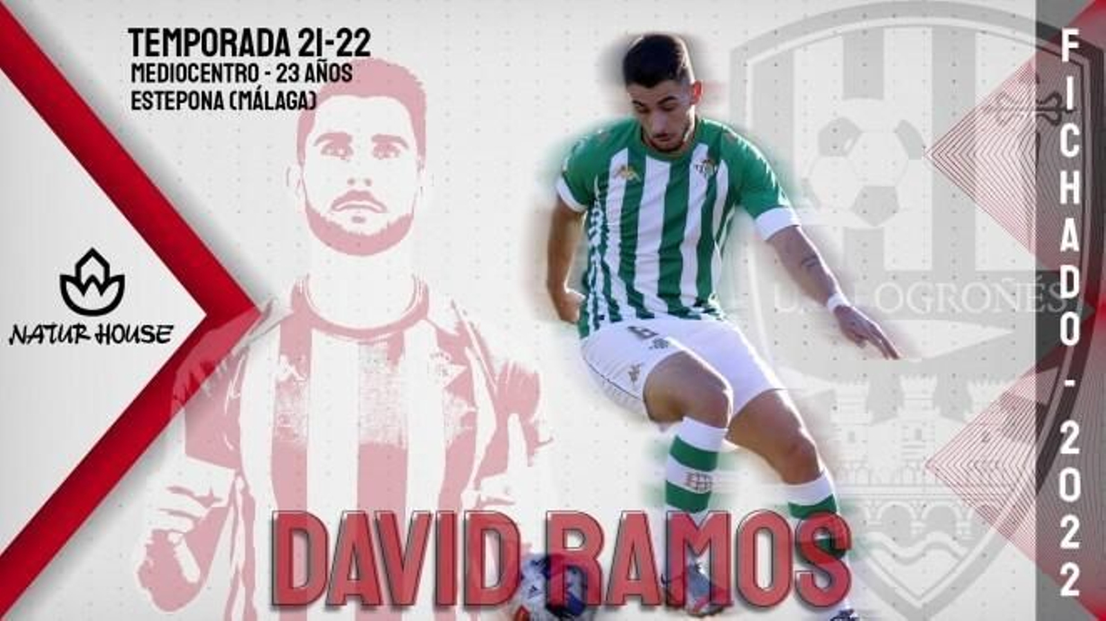 Creatividad con la que el Logroñés anuncia al esteponero David Ramos.