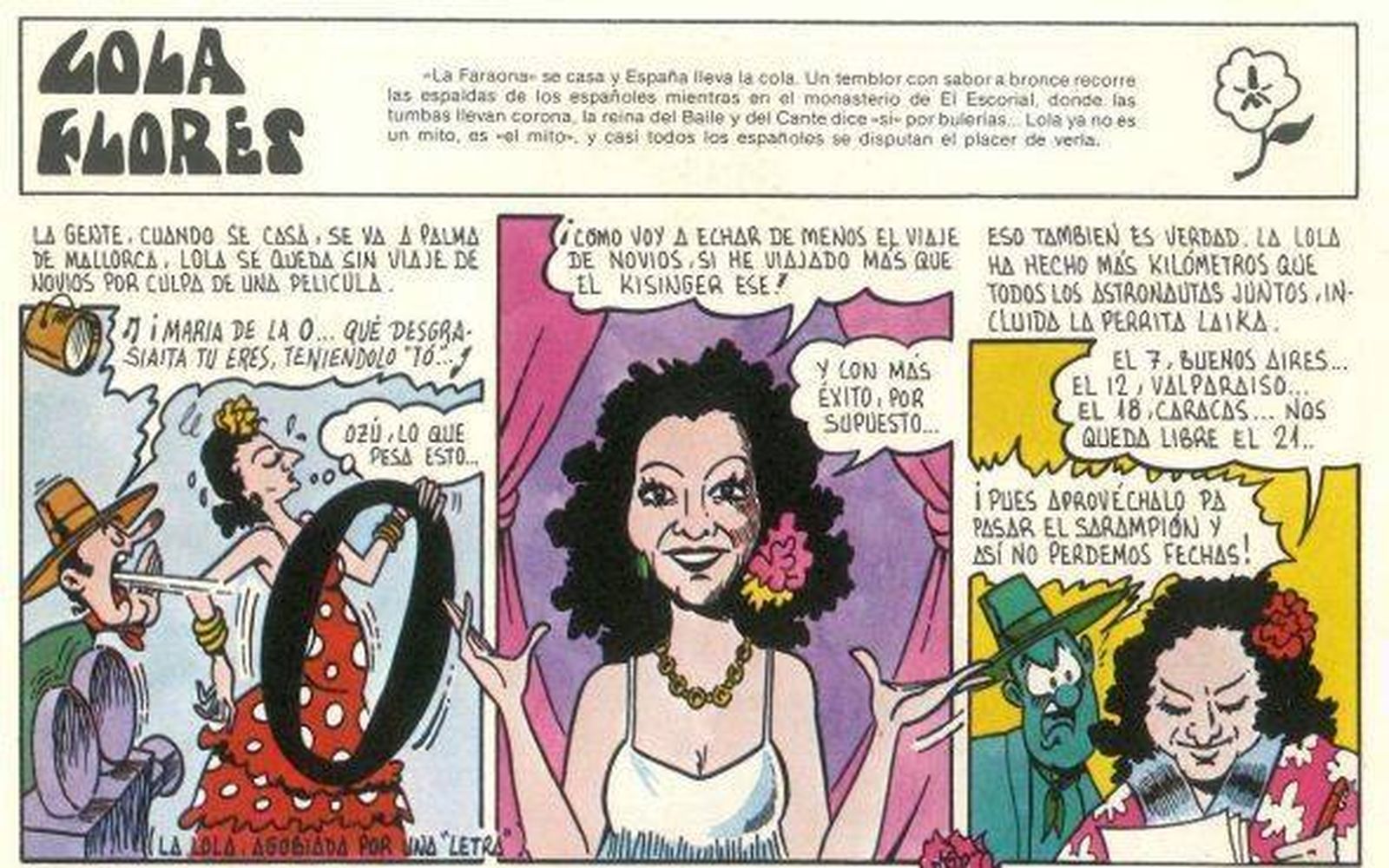 Lola Flores protagonista de un cómic de 1982.
