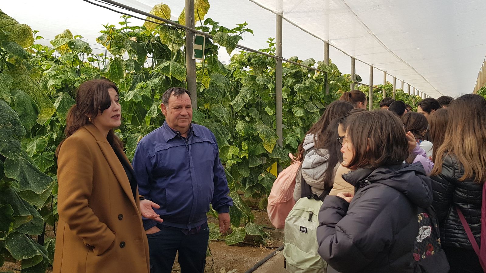 Momento de la visita a Acrena.