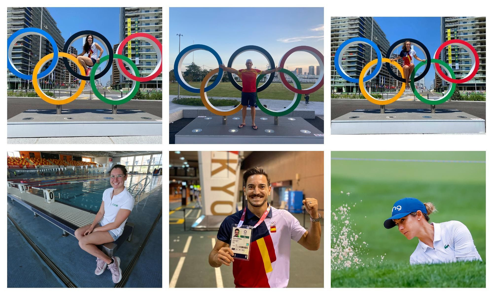 Sole López, Alejandro Davidovich, Marta López, Paula Ruiz, Damián Quintero y Azahara Muñoz.