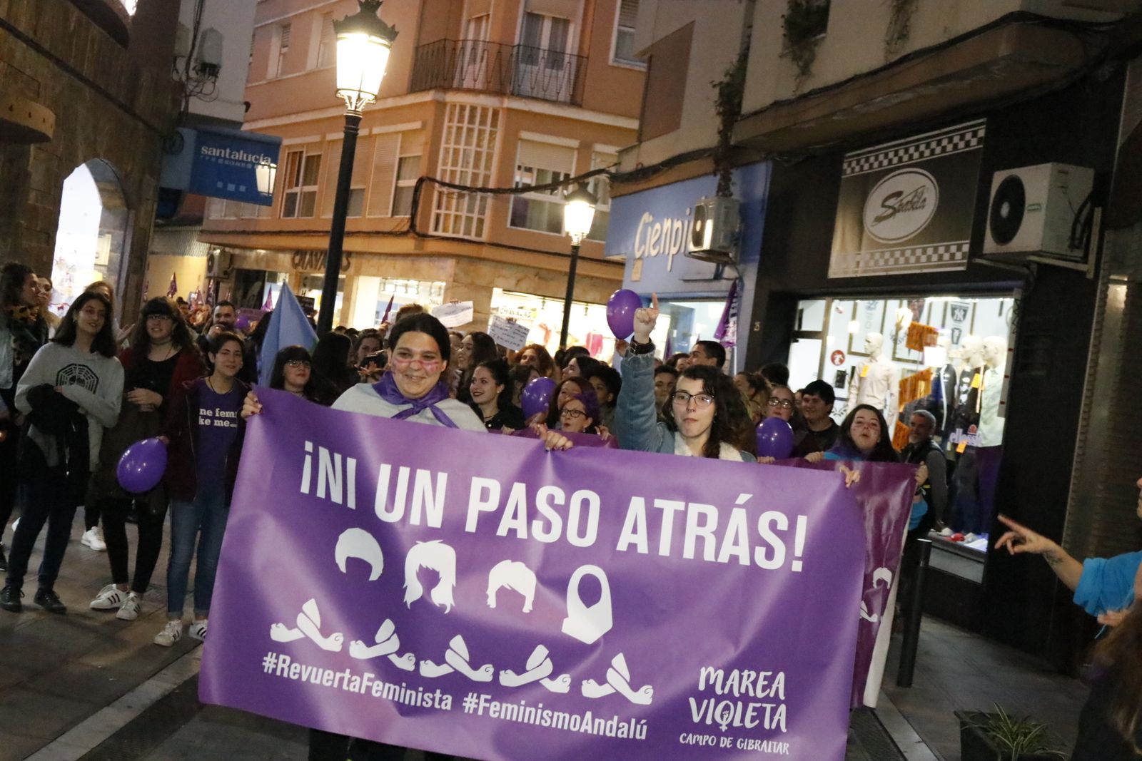 Imágenes de la manifestación por el Día de la Mujer en La Línea