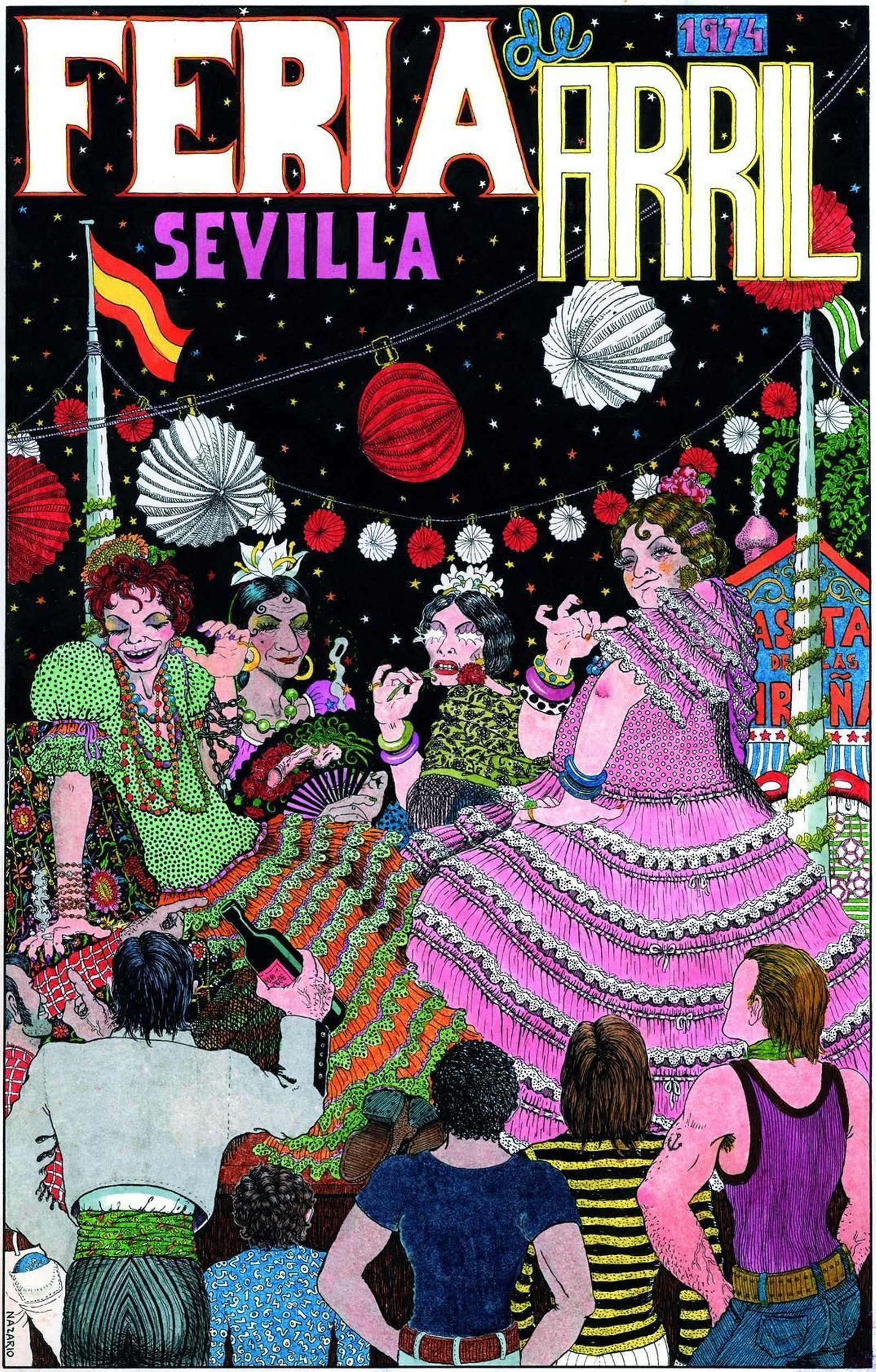 Cartel de Nazario para la Feria de Abril, que ilustra la portada del libro.