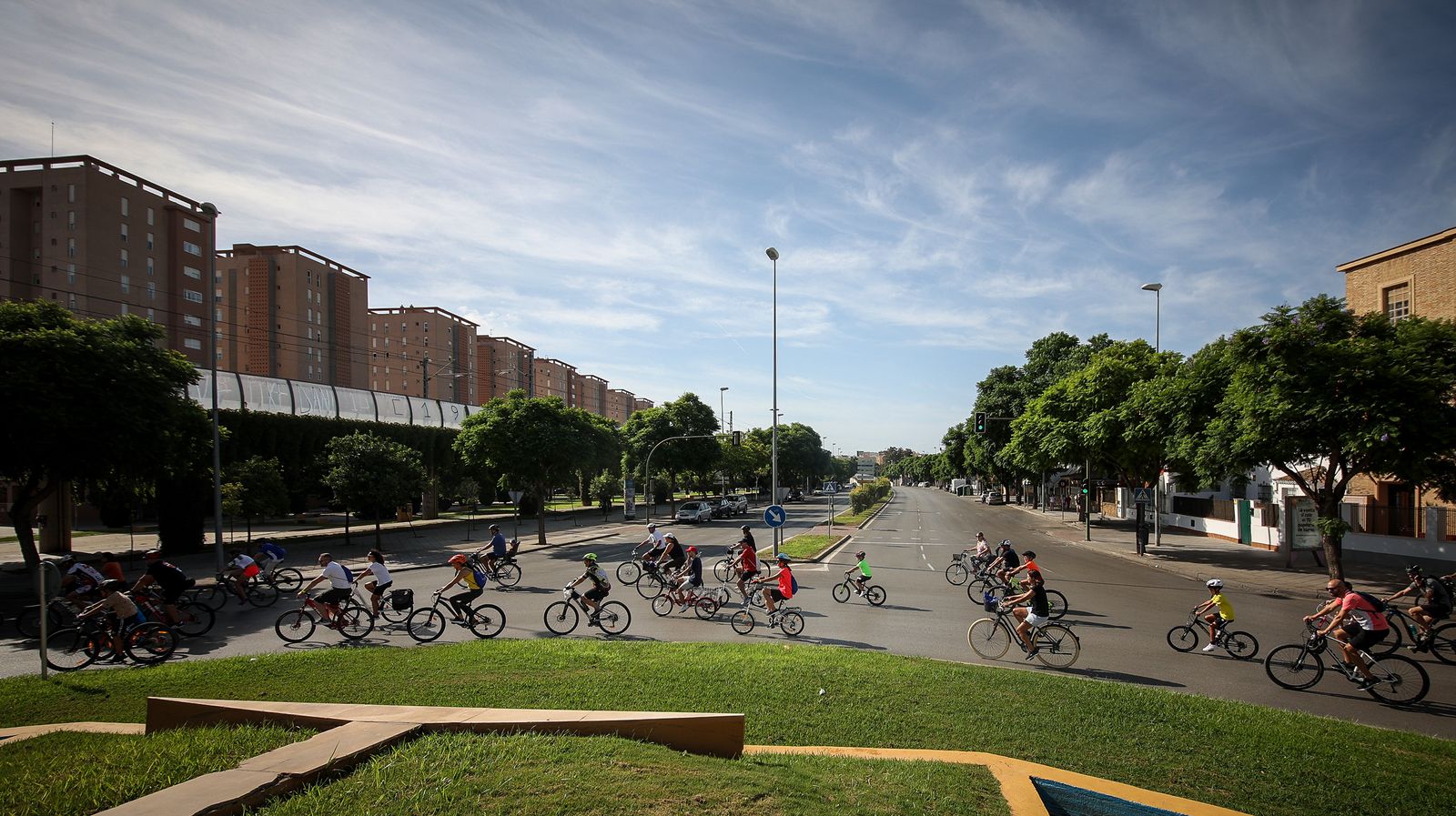 Gran ambiente en la fiesta de la bici y la amistad
