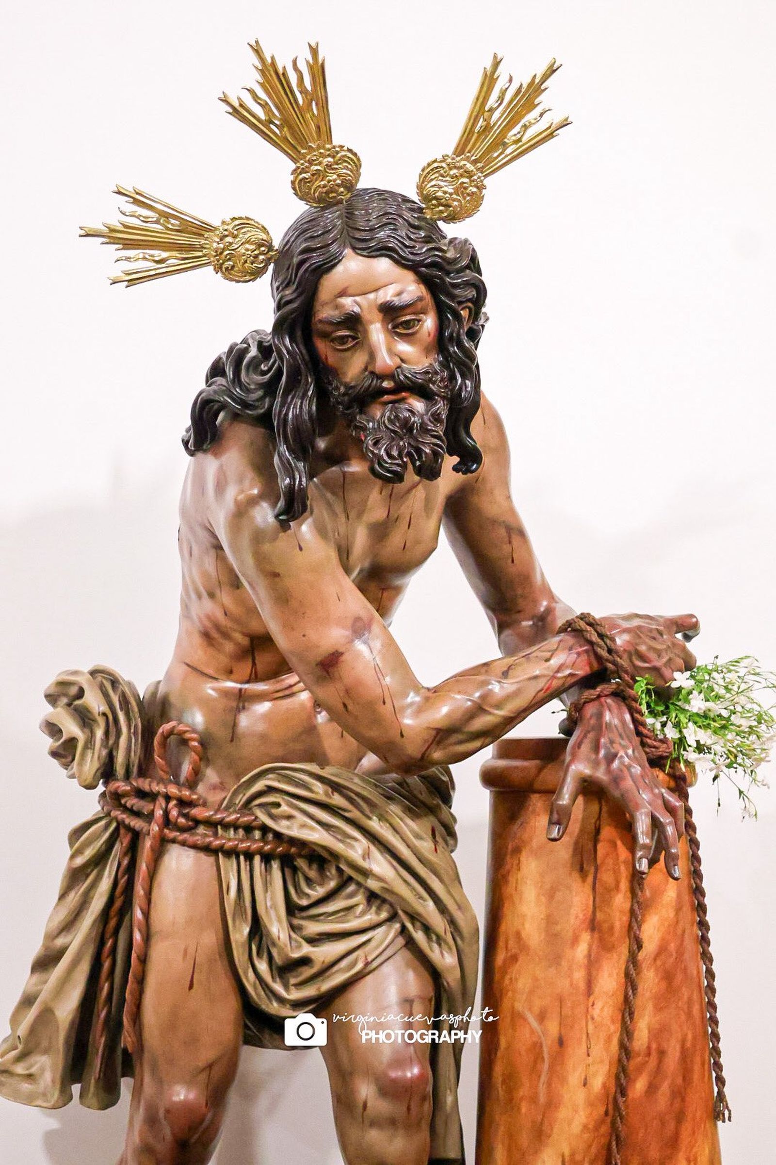 El Señor Atado a la Columna recibe culto en la parroquia desde el mes de noviembre junto al resto de titulares