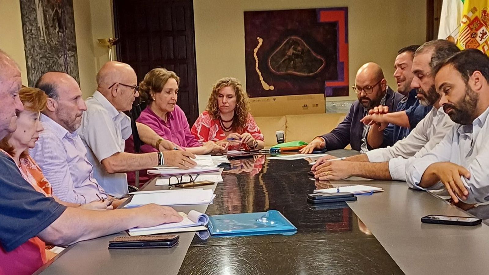 Un momento de la reunión.