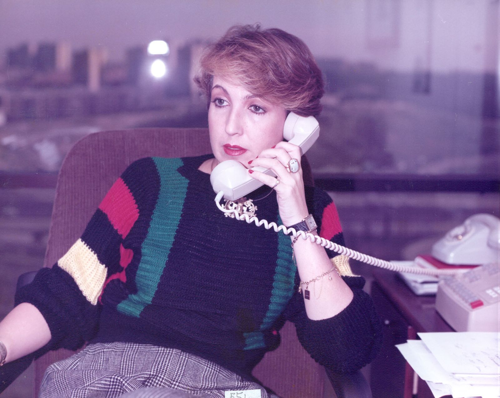 La periodista Rosa María Calaf en una imagen tomada a mediados de los años 80