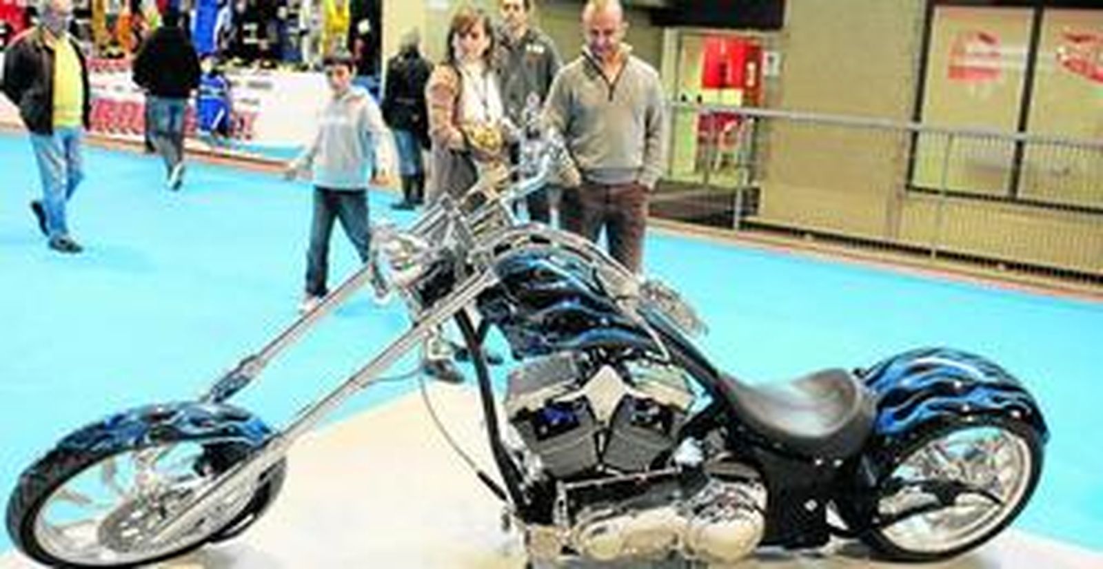 Las motos 'custom' del taller Puerto Príncipe son de las preferidas por el público.