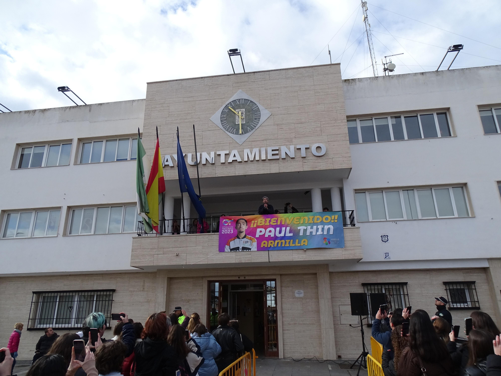 Así ha sido el recibimiento a Paul Thin en Armilla