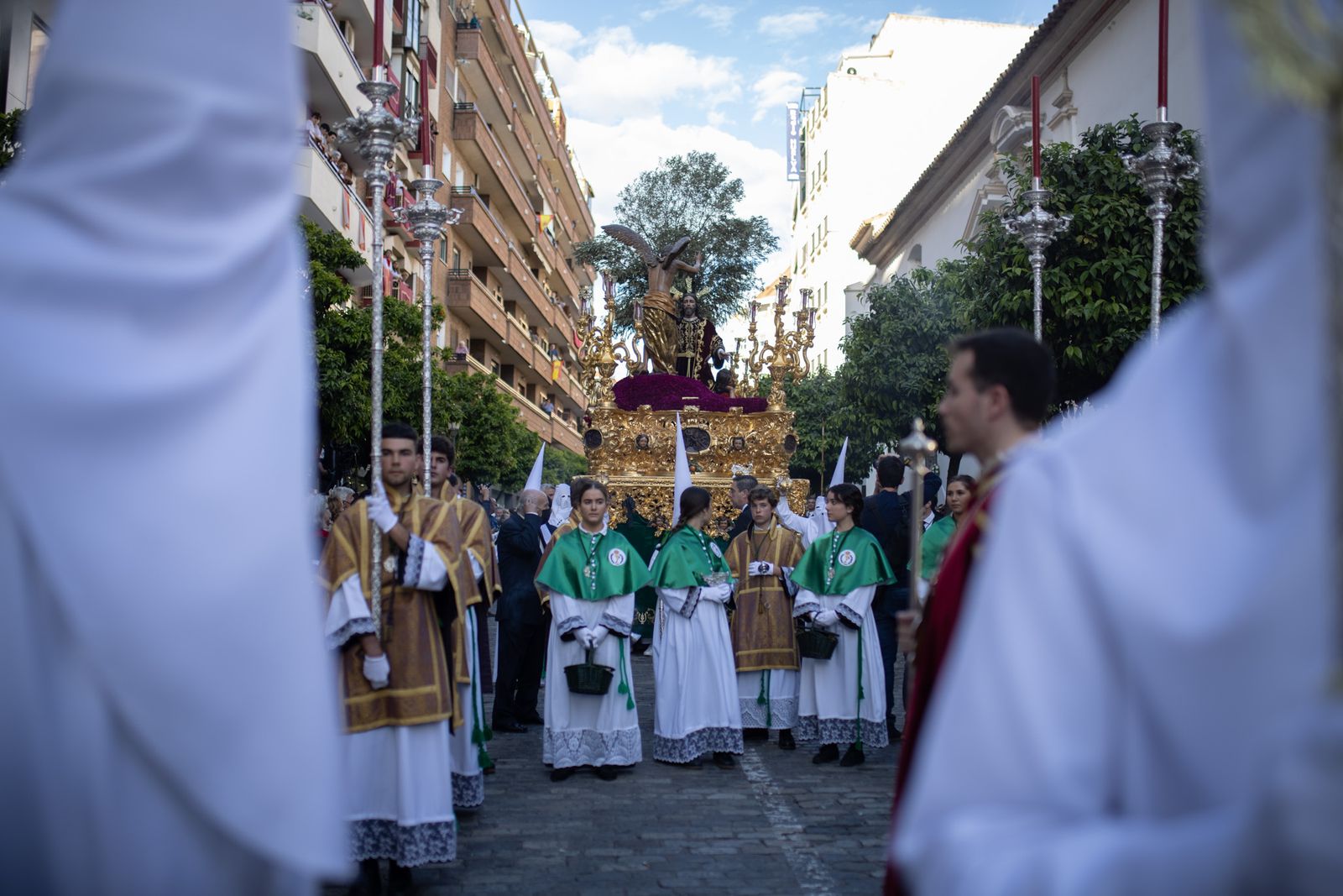 Oración en el Huerto en su salida de la parroquia de la Concepción.
