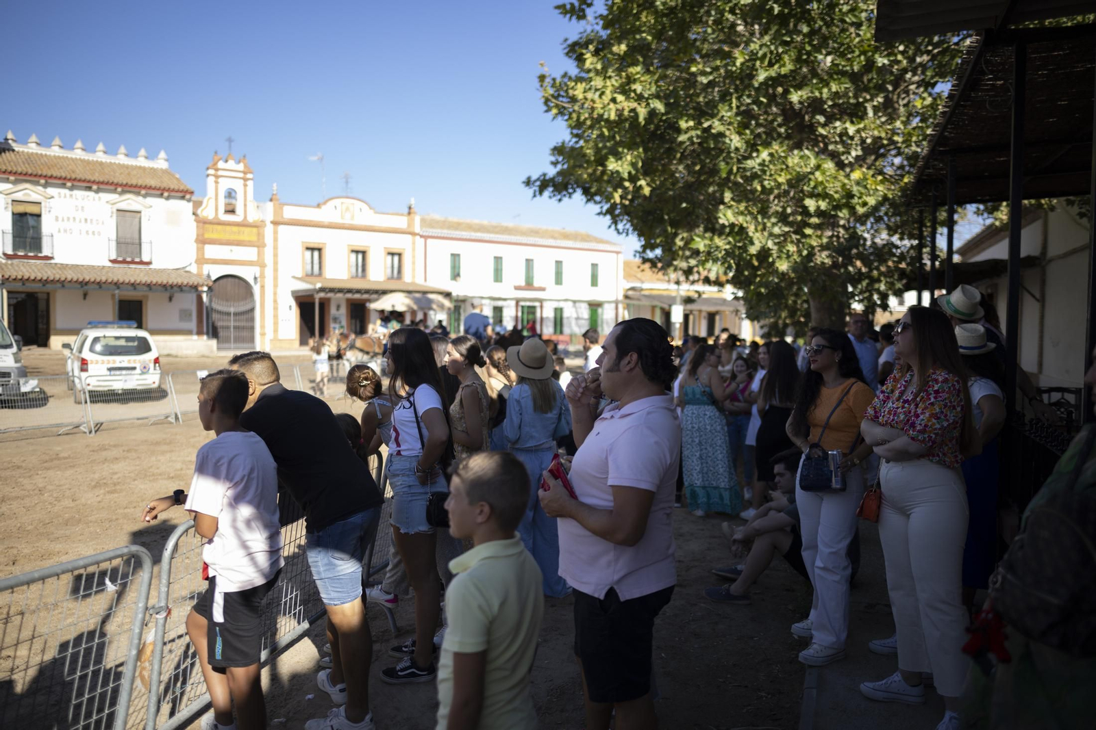 Ambiente del jueves 18 de agosto en la aldea de El Rocío durante el Rocío Chico