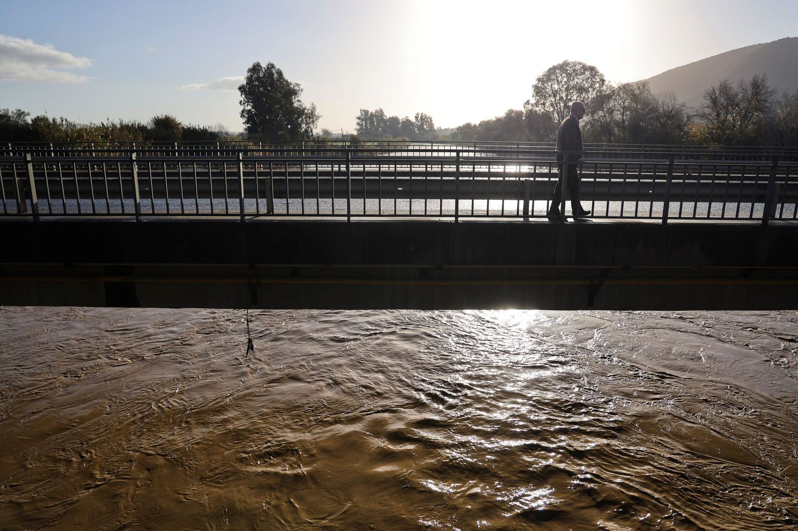 Cártama después de la borrasca 'Francis', a principios de enero.