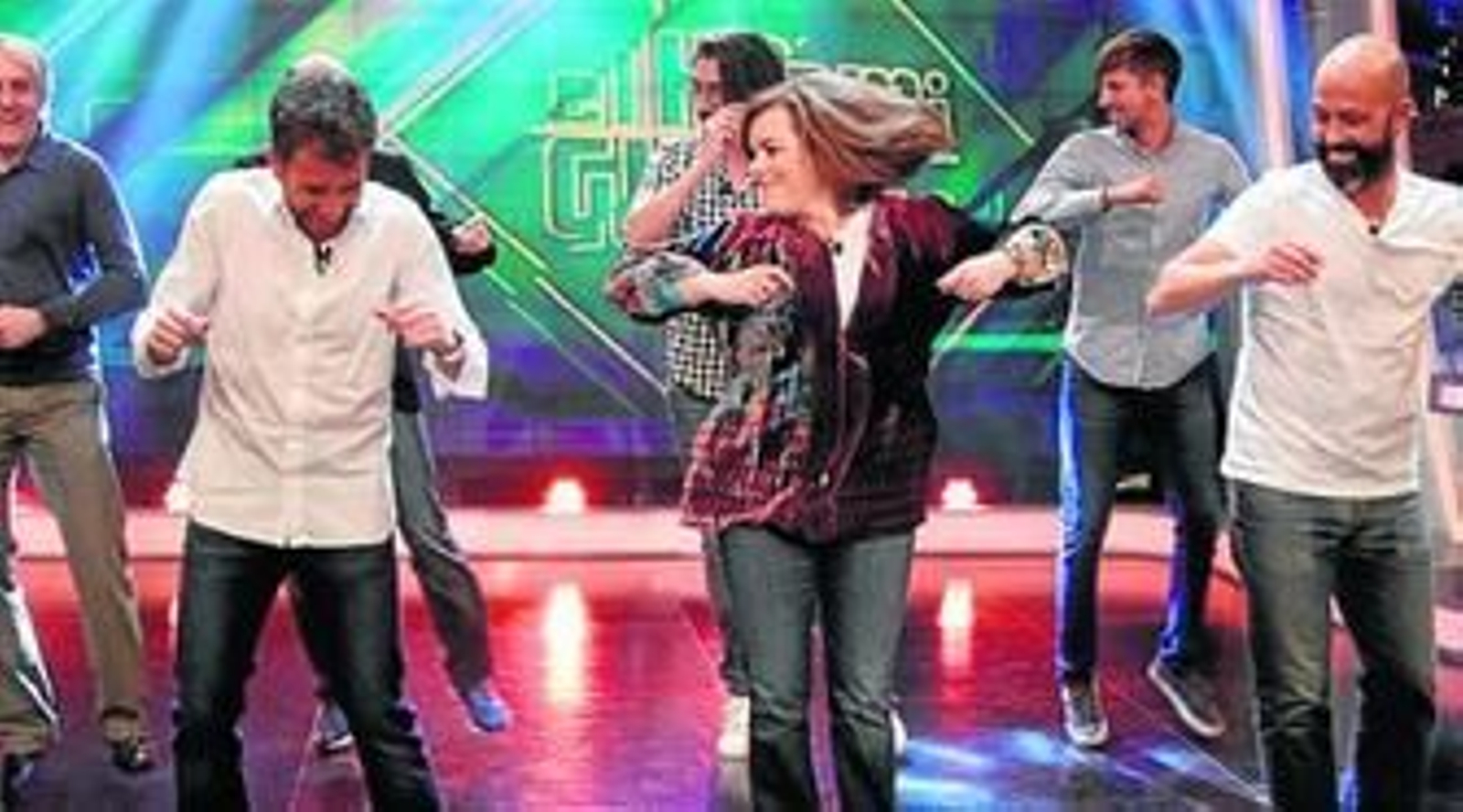 La vicepresidenta en plena coreografía en 'El Hormiguero'.