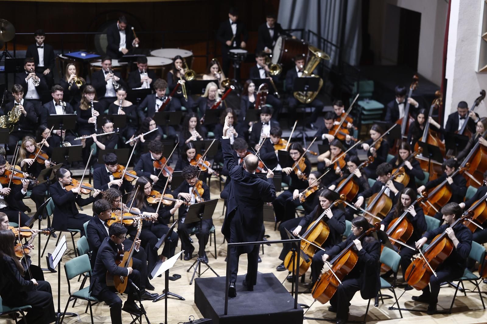 Las fotos de la presentación del nuevo himno del Málaga CF en el Conservatorio Superior de Málaga