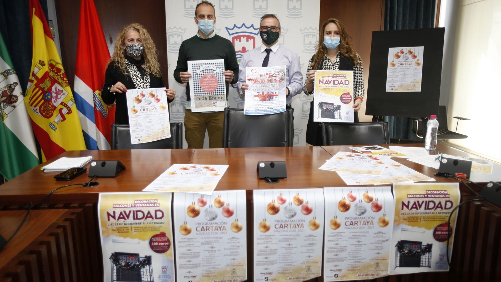 En la presentación de la programación navideña también participaron los representantes de las organizaciones empresariales
